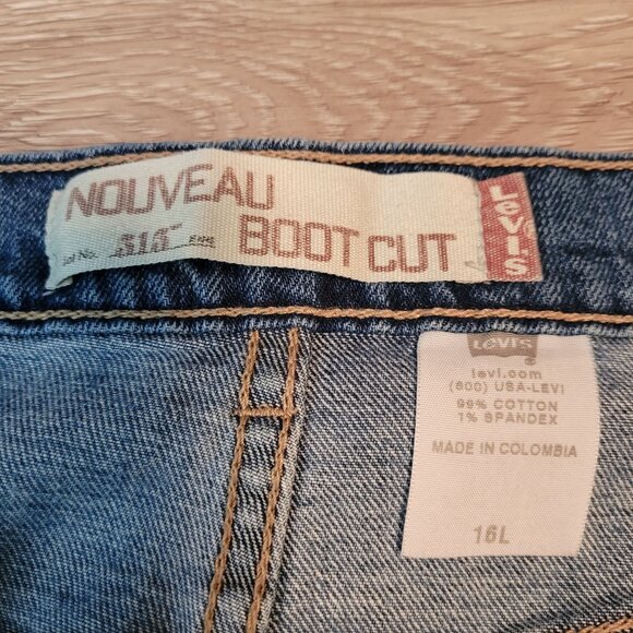Vtg Levi's Jeans 16 L Nouveau 515 Bootcut High Rise Medium Light Western Y2K - Picture 3 of 10
